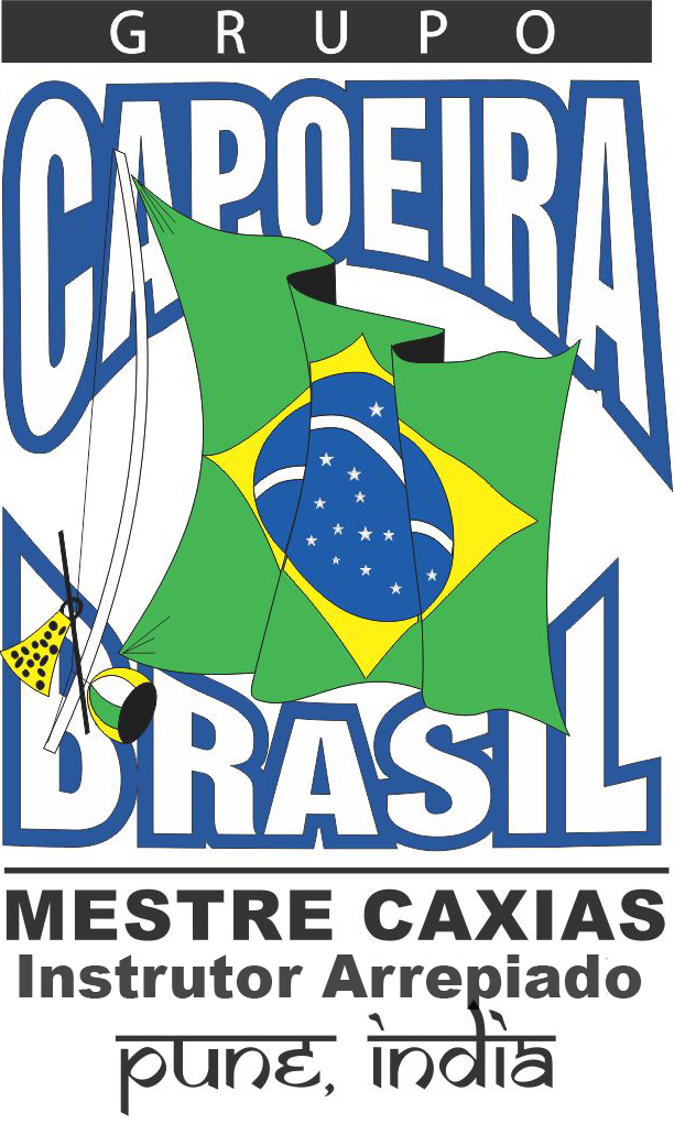 Grupo Capoeira Brasil Pune logo - circular emblem with capoeira silhouette
